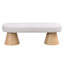 Banc de salle à manger rembourré polyvalent avec pieds en bois robustes et mousse à haute densité, parfait pour plusieurs pièces et sièges confortables