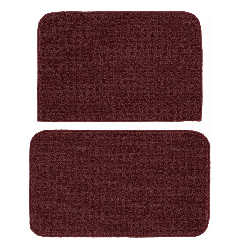 Benji Non-Skid Kitchen Mat, Burgandy, 24' W x 30' L