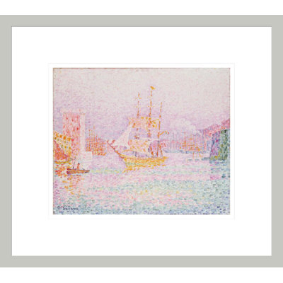 «The Harbor at marseilles» par Paul Signac - Estampe numérique encadrée