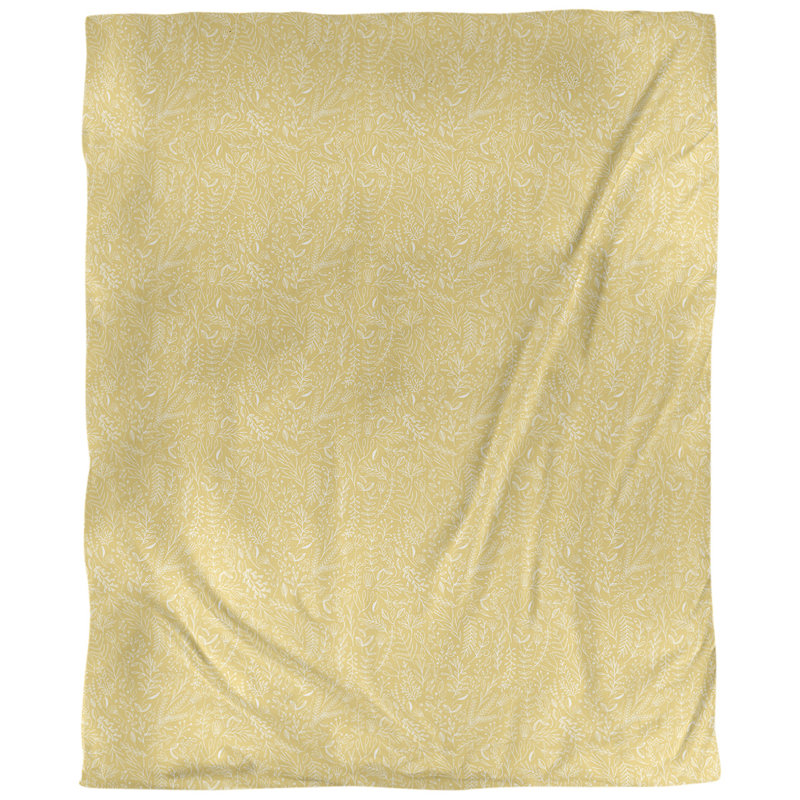 Tissu ditsy, Jaune, L 58 po x l 36 po, Sergé de coton