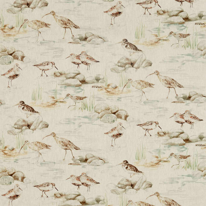 Estuary Birds Fabric, Eggshell/Nest