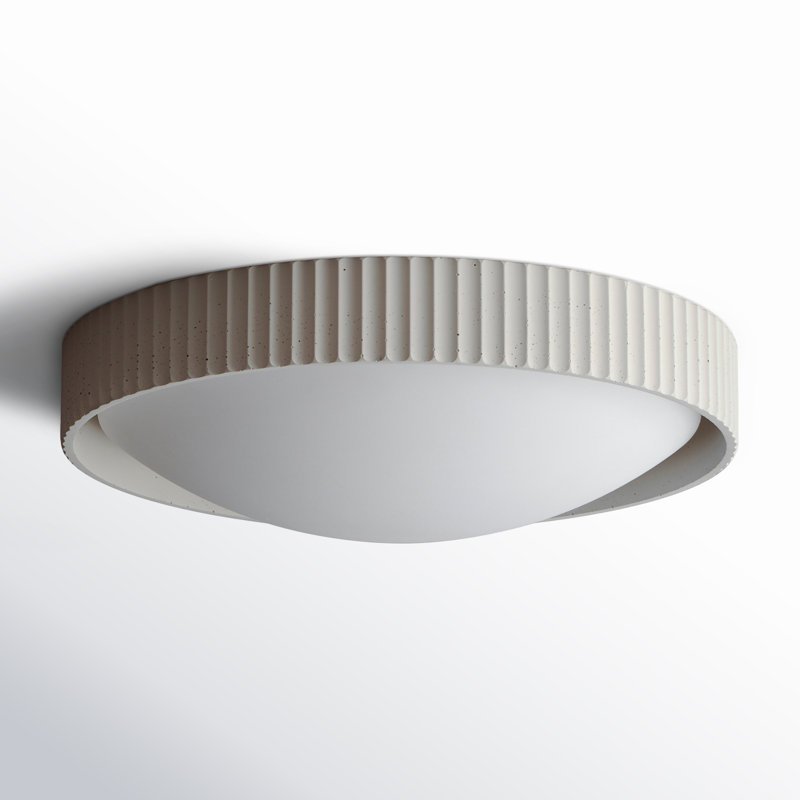 Carran Acrylic LED Flush Mount, Chaulk White