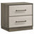 2-drawer Nightstand With Floating Base Design