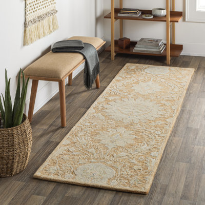Tapis oriental en laine touffeté à la main corail