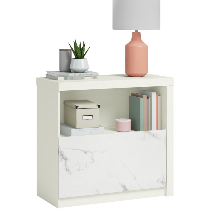 Classeur latéral blanc pour bureau organisé et vestibule, bois d'ingénierie, courrier à compartiments, format compact, installation ou installation rapide à domicile, construction, rangement, assemblage