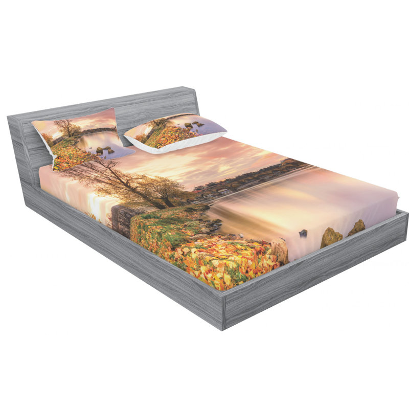Microfiber Sheet Set, Queen Sheet Set with Fitted Sheet