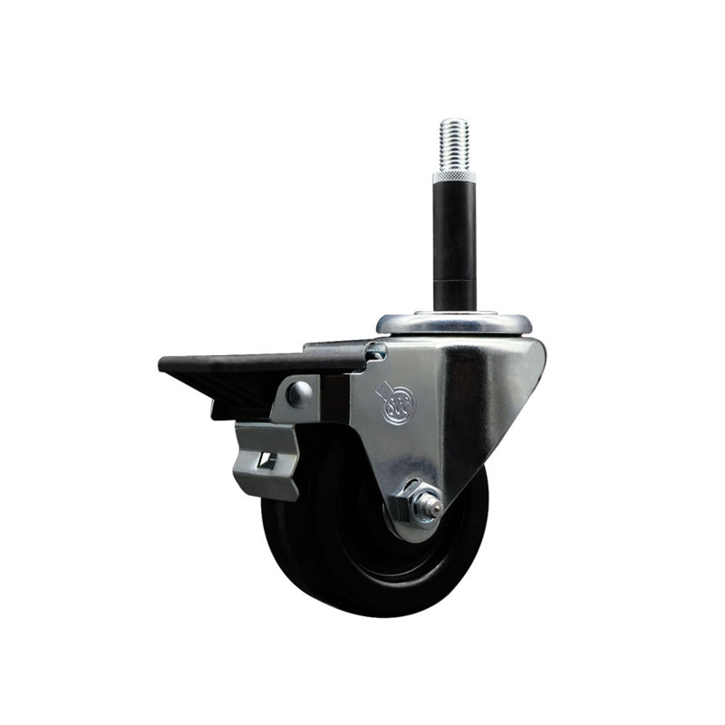 Phenolic Swivel Expanding Stem Caster with Brake SCC PLB 3" x 3/4"