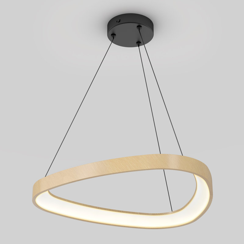Anatole LED Pendant Light for Dining Room, Wood Effect