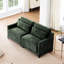 Tissu en chenille à deux places avec assise ergonomique, structure en bois, 2 coussins lombaires, éponge douce, installation facile, pour la chambre à coucher, le design, la base, des espaces de vie idéaux et résilients et un intérieur différent