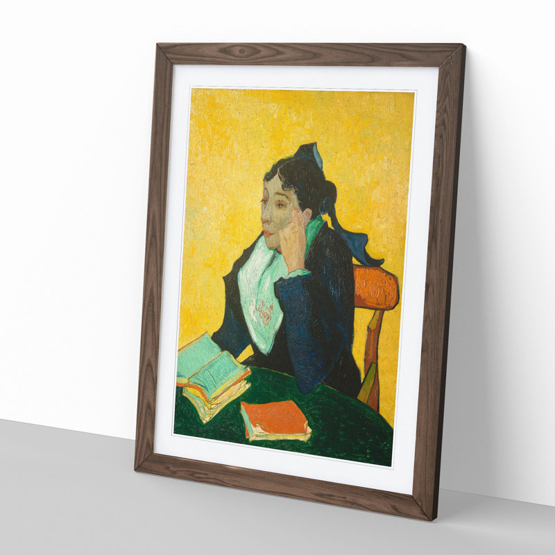 Madame Joseph-Michel Ginoux by Vincent Van Gogh - Picture Frame Painting, Walnut Framed, 65cm H x 48cm W x 2cm D