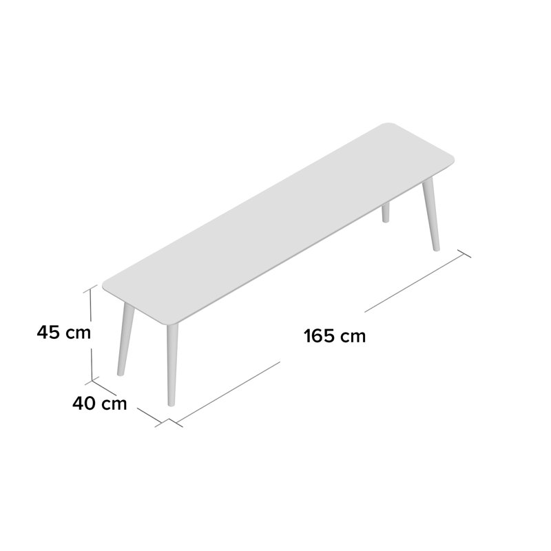 Ackeron Solid Wood Bench