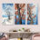 Maple Whisper Tree - Tree Maple Canvas Prints Set Of 3