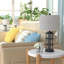 Lampe de table en verre
