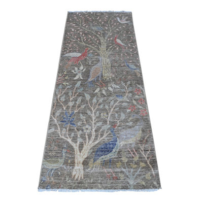 Tapis unique 2 pi 6 po x 6 pi 2 po gris Dewyne