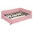 Upholstered Daybed With Trundle - Pink Linen Trundle, No Box Spring For A Charming Bedroom-1902954735