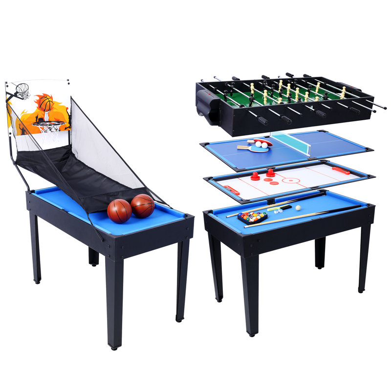 Table multi-jeux L 43,00 po, Bleu et noir