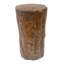 Table d'appoint rustique Ulman MGO en forme de souche d'arbre avec texture d'écorce, design ajouré pour une utilisation intérieure et extérieure