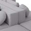 Canapé modulaire Boneless Couch Canapé-lit modulaire 114,9 po à combinaison libre avec assise profonde et design incurvé pour le salon, gris-2041650063