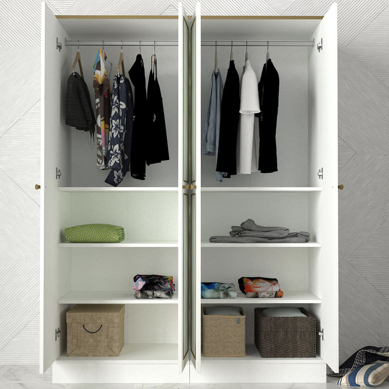 Bradt 4 Door Manufactured Wood Wardrobe