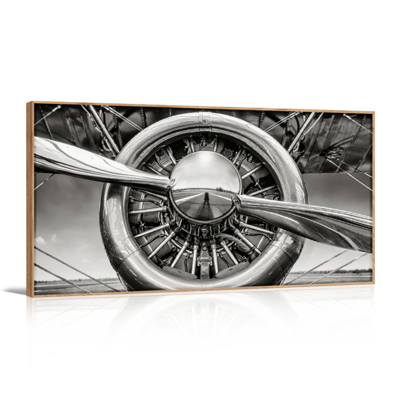 "Propeller Engine", reproduction d'art sur toile encadrée de 1 x 58 x 28 pouces, 58 po x 28 po