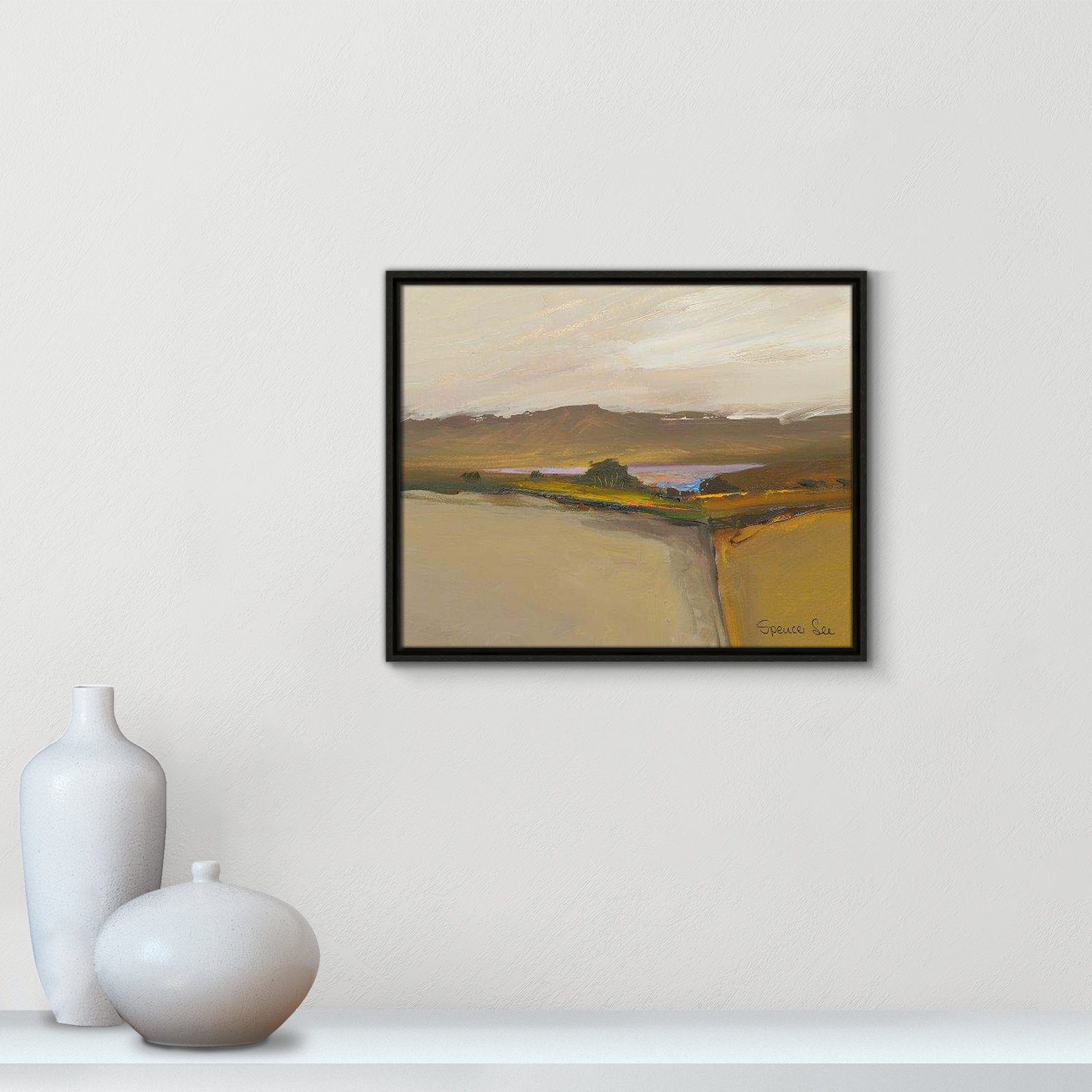Mack "Heaven and Earth IV" Print, Espresso Framed, 17.5'' H x 21.5'' W x 2'' D