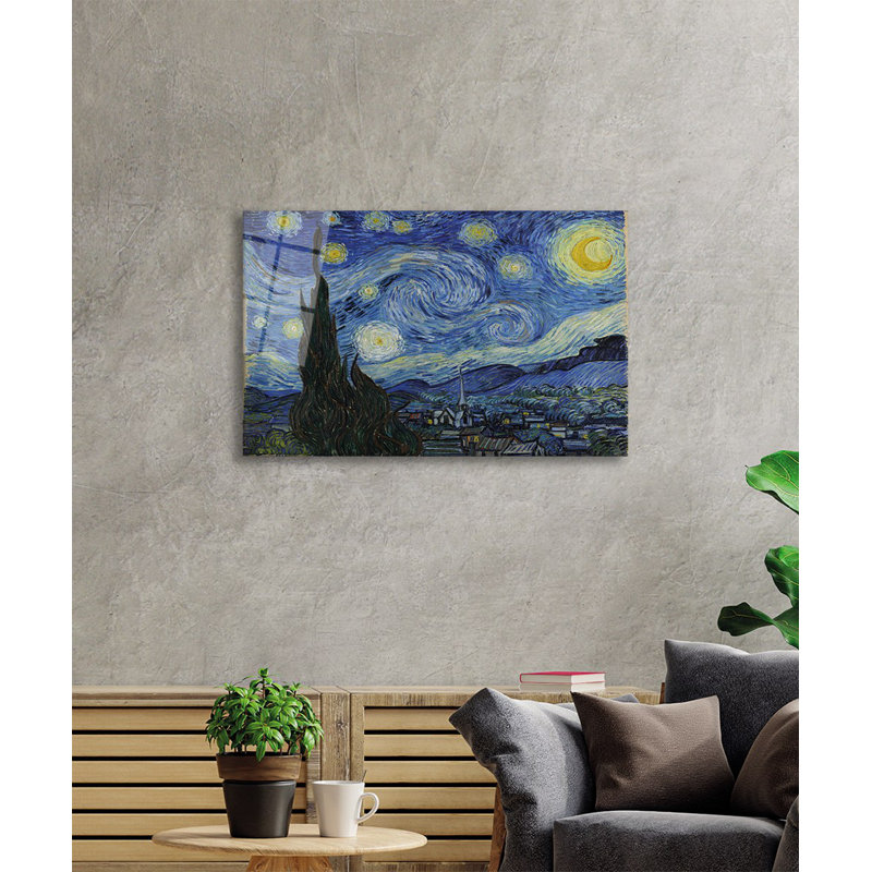 Peinture élégante en verre trempé décoratif, 27,6 po x 43,3 po | 100% verre trempé, épaisseur: 0,16 pouce | Superbe décoration intérieure pour le salon, le bureau ou la galerie | Pièce d'art unique, durable et élégante
