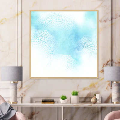 " White Lace On Light Blue "