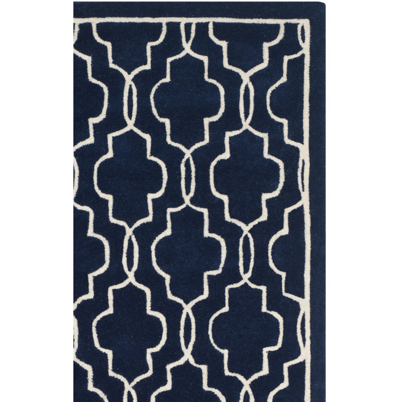 Carolene Hand Tufted Wool Geometric Rug, Runner 2'3" x 7'
