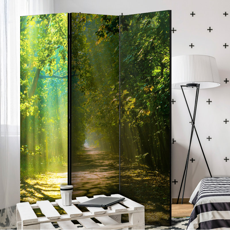 172cm H Solid Wood Folding Room Divider, 3