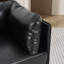 Vintage Faux Leather Square Arm Accent Chair-571433361