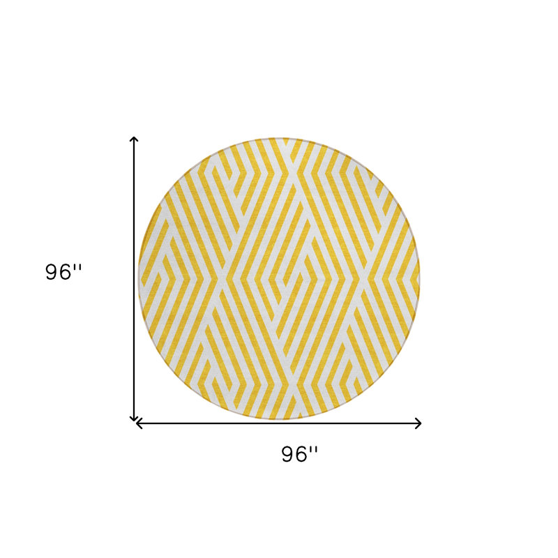 Tapis d'intérieur rond antidérapant 8 pi
