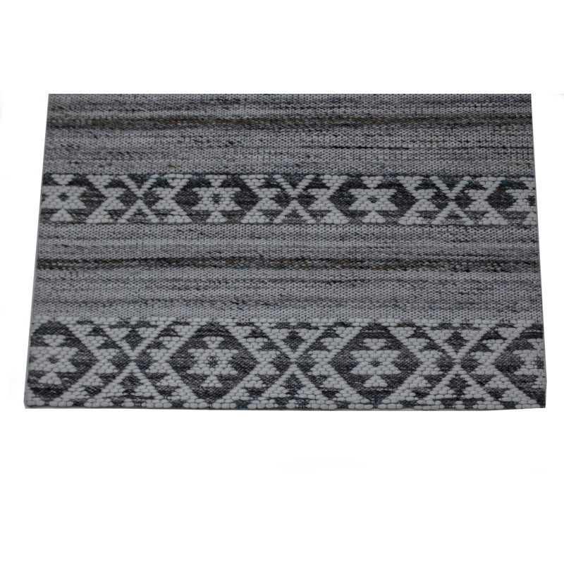 Tapis géométrique en laine touffeté à la main Deauville