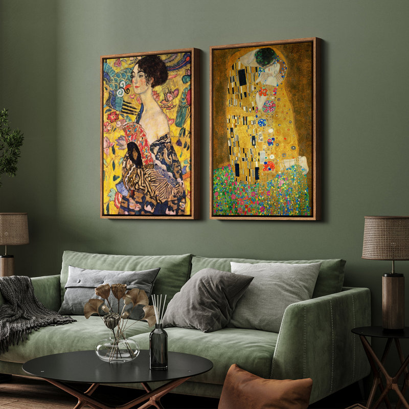 Art mural encadré rétro antique classique pour chambre à coucher, H 24 po x l 16 po, Naturel