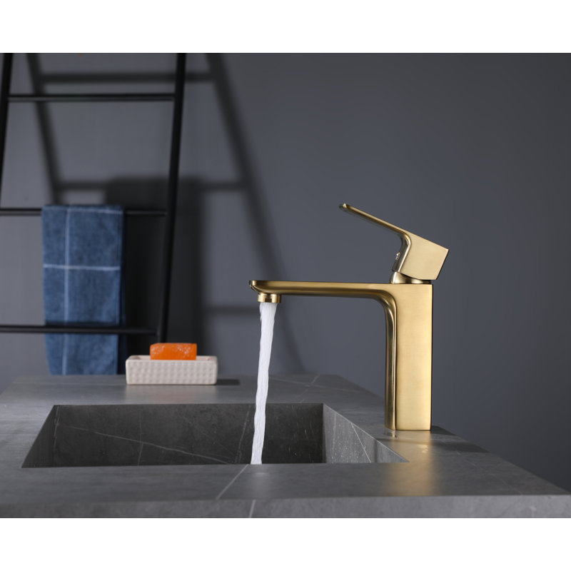 Robinet de salle de bains monotrou avec ensemble de drainage