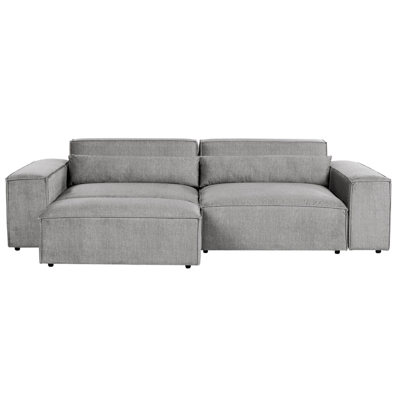Netanya 2 Seater Sofa, Grey Polyester