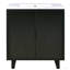 Ensemble de meuble-lavabo 30 po avec lavabo, armoire combinée, armoire de rangement pour salle de bain, structure en bois massif-1228398898