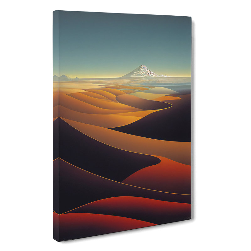 Landscape Abstract Mountains No.6 - Print, 50cm H x 35cm W, Wrapped Canvas, No Matte