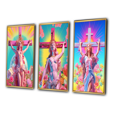 " Barbie Jesus On The Cross " 3 - Pieces