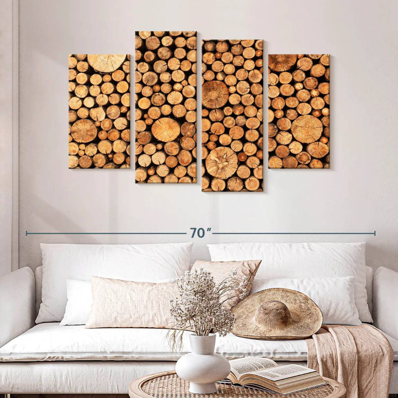 Avery Stacked Logs, 32" H x 52" W