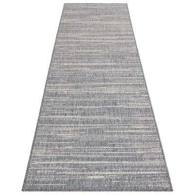 Machine Woven Silver Indoor/Outdoor Rug