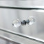 Mirrored Nightstand 1-Drawer Cross-Legs End Table
