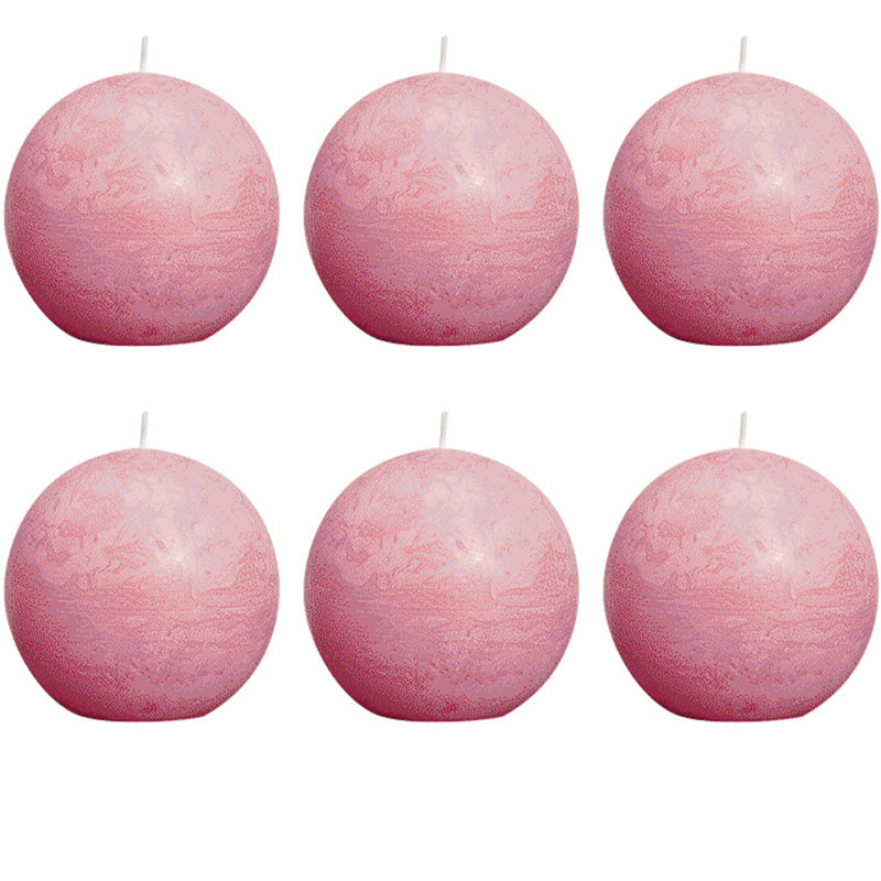 Bolsius Bolsius Rustic Ball Candle 80 mm, Pink