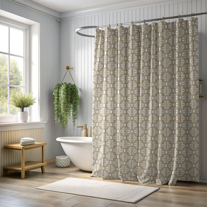 Rideau de douche Green Green Matrix_0199, H 74 po x l 71 po