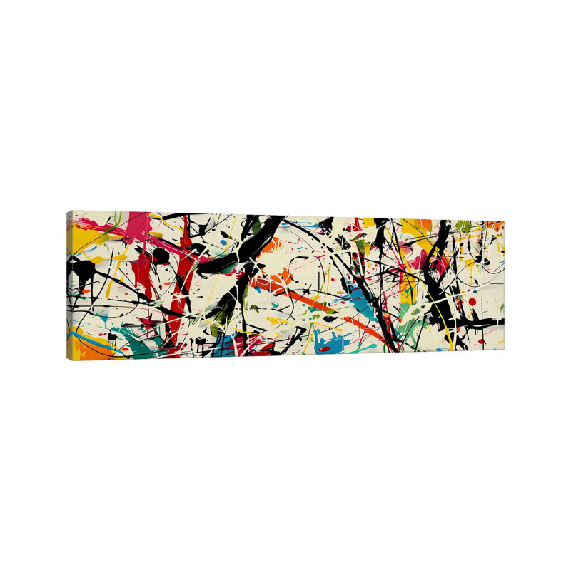 Pollock Wink, reproduction d'art sur toile tendue, H 12 po x l 36 po