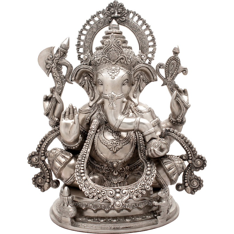Figurine Ashirwad Ganesha, Argent