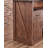 American Heritage Bristol Solid Wood Home Bar - Rustic Brown Finish with Glass Stemware Holders, Bottle Storage & Stone Cutting Surface