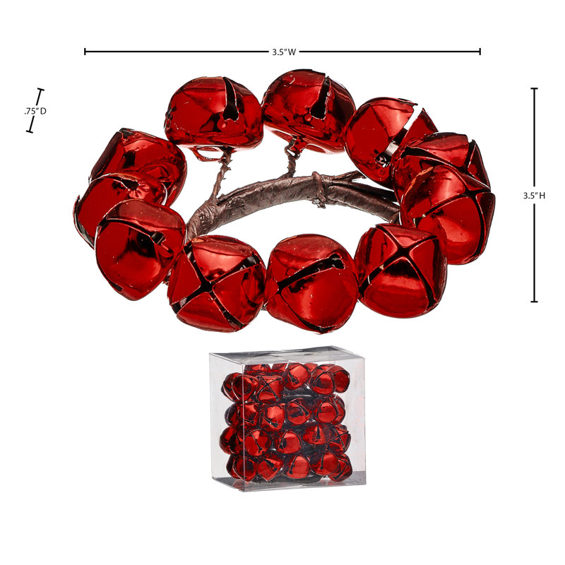 Anneau de bougie 3,5 "Jingle Bell, Red