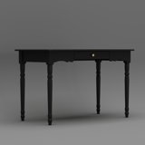 Classic Rubberwood Writing Desk With Turned Legs And Storage Drawer - Timeless Design For Home And Office