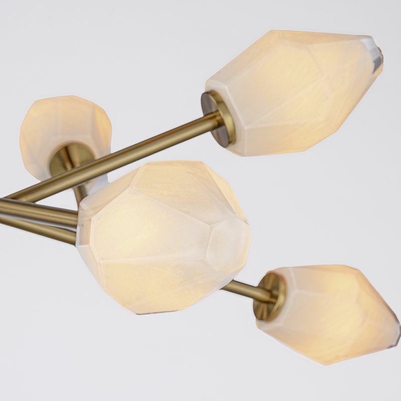 Lustre en laiton antique à 8 lumières Aguero, 8