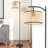 Rustic Floor Lamp With Rattan Lampshade Stnanding Light With Footswitch For Home Reading Office Bedroom